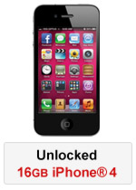 iPhone® 4 16GB Unlocked - Black (Refurbished by EB Games) (preowned)